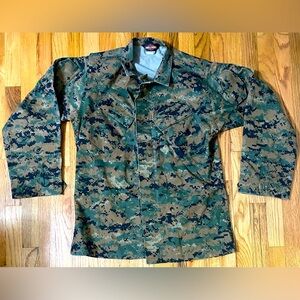 Tru Spec Jacket Mens Medium Green Digital Camo Military Utility Combat